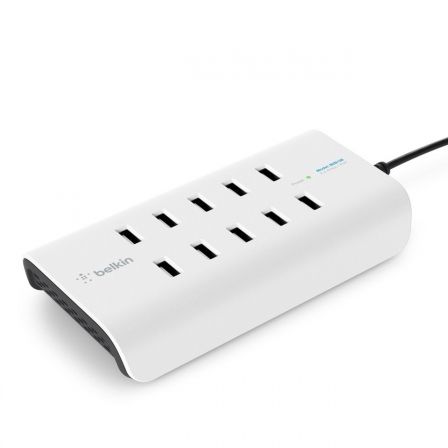 Belkin Rockstar Estación de Carga USB 10 Puertos 120W Blanco